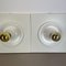 Space Age White Cubic Wall Lights, Germany, 1980s, Set of 2 8