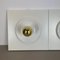 Space Age White Cubic Wall Lights, Germany, 1980s, Set of 2 4