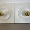 Space Age White Cubic Wall Lights, Germany, 1980s, Set of 2 14