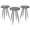 Mid-Century Modern Italian Black & Grey-Blue Bar Tables, 1950s, Set of 3, Image 1