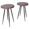 Mid-Century Modern Italian Black & Purple Plum Metal Bar Tables, 1950s, Set of 2, Image 1