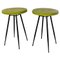 Mid-Century ModernItalian Black & Acid Green Metal Bar Tables, 1950s, Set of 2 1