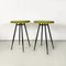 Mid-Century ModernItalian Black & Acid Green Metal Bar Tables, 1950s, Set of 2, Image 3