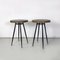 Tables de Bar Mid-Century Modernes Noires et Vert Olive, Italie, 1950s, Set de 2 2