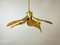 Brass Flower Pendant or Ceiling Lamp by Willy Daro for Massive, 1970s, Image 4