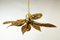 Brass Flower Pendant or Ceiling Lamp by Willy Daro for Massive, 1970s, Image 3