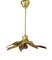 Brass Flower Pendant or Ceiling Lamp by Willy Daro for Massive, 1970s, Image 1