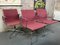 Aluminum Ea 108 Chairs in Hopsak Red-Raspberry by Charles & Ray Eames for Vitra, Set of 4 10