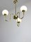 Vintage Golden Chandelier in Opaline Glass, Image 9