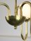 Vintage Golden Chandelier in Opaline Glass, Image 5