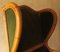 Mid-Century Wing Sessel aus Bambus & Olivgrünem Samt, 1970er 6