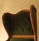Mid-Century Wing Sessel aus Bambus & Olivgrünem Samt, 1970er 7