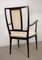 Sessel aus Holz & Samt, Italien, 1940er, 2er Set 6
