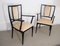 Wooden and Velvet Armchairs, Italy, 1940s, Set of 2 2