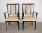 Wooden and Velvet Armchairs, Italy, 1940s, Set of 2 5