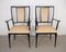 Wooden and Velvet Armchairs, Italy, 1940s, Set of 2, Image 5
