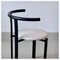 Postmodern Black Lacquered Metal Armchair with White Wool Upholstery, 1980s 7