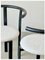 Postmoderner Armlehnstuhl aus schwarz lackiertem Metall mit Bezug aus weißer Wolle, 1980er 10