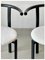 Postmoderner Armlehnstuhl aus schwarz lackiertem Metall mit Bezug aus weißer Wolle, 1980er 9