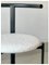 Postmodern Black Lacquered Metal Armchair with White Wool Upholstery, 1980s 13