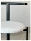 Postmoderner Armlehnstuhl aus schwarz lackiertem Metall mit Bezug aus weißer Wolle, 1980er 13