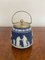 Antique Wedgwood Jasper Ware Biscuit Barrel, 1880s 5