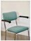 Vintage Dining Chairs in Metal and Turquoise Fabric in the style of Gispen, 1960s, Set of 2 9