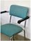 Vintage Dining Chairs in Metal and Turquoise Fabric in the style of Gispen, 1960s, Set of 2 12