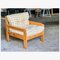 Vintage Scandinavian Armchair in Pine and Fabric 16