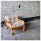 Vintage Scandinavian Armchair in Pine and Fabric, Image 1