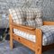 Vintage Scandinavian Armchair in Pine and Fabric 7