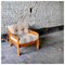 Vintage Scandinavian Armchair in Pine and Fabric, Image 14