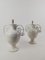 Lampes de Bureau Art Nouveau Milieu du 20ème Siècle en Céramique Blanche par Bassanello Ceramics, Italie, 1940s, Set de 2 15