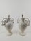 Lampes de Bureau Art Nouveau Milieu du 20ème Siècle en Céramique Blanche par Bassanello Ceramics, Italie, 1940s, Set de 2 9