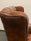 Vintage Chesterfield Wing Chair in Brown Leather, Image 3