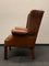 Vintage Chesterfield Wing Chair in Brown Leather, Image 11