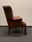 Vintage Chesterfield Wing Chair in Brown Leather, Image 4