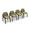 Chairs Upholstered in Green Fabric, 1970s , Set of 4, Image 5