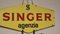 Singer Sign in Yellow, 1950s, Image 5