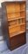 Mueble de oficina alemán Mid-Century con plato de escritura extraíble integrado de chapa de roble marrón, años 50, Imagen 4