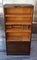 Mid-Century German Office Cabinet with Integrated Pull-Out Writing Plate in Brown Oak Veneer, 1950s 6