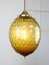 Bernsteinfarbene Mid-Century Lampe aus Muranoglas von Empoli 10