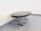 Large Vintage Oval Coffee Table in Stone and Chromed Metal, 1970s 2