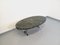 Large Vintage Oval Coffee Table in Stone and Chromed Metal, 1970s 14