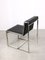 Vintage Bauhaus Black Chair in Chrome and Leatherette 7