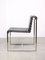 Vintage Bauhaus Black Chair in Chrome and Leatherette 4