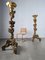 Italienische Barock Fackeln aus Goldenem Holz, 1800er, 2er Set 4