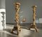 Italian Baroque Torcheres in Golden Wood, 1800s, Set of 2 2