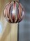 Lámpara colgante esférica transparente y marrón de cristal de Murano de Simoeng, Imagen 4