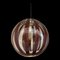 Lámpara colgante esférica transparente y marrón de cristal de Murano de Simoeng, Imagen 2